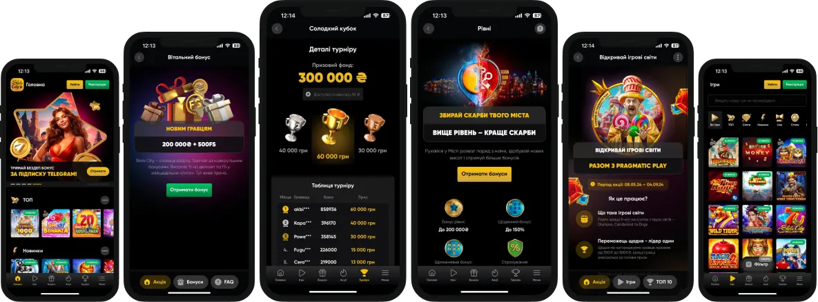 Бонус від Slots City за встановлення мобільного додатку